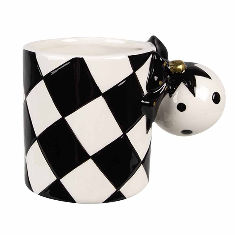 6CEMU0161Z Mug 350 ml Noir Blanc Céramique Gobelet