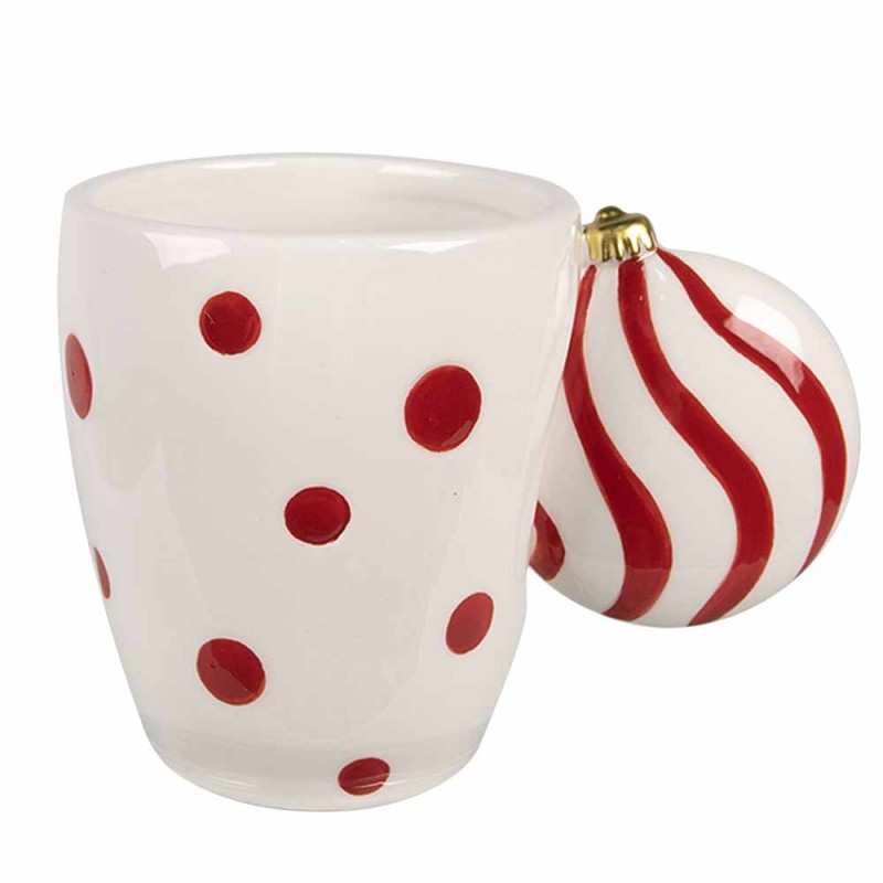 6CEMU0162R Mug 350 ml Blanc Rouge Céramique Gobelet