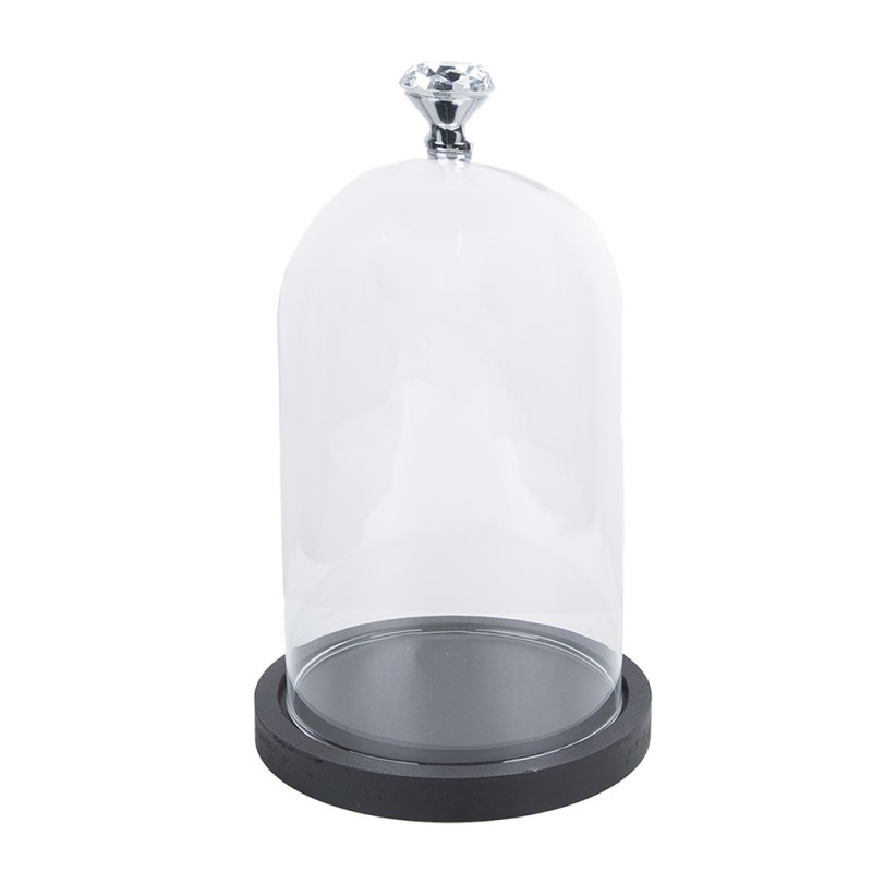 6GL2543 Cloche Ø 12x20 cm Transparent Glass Round Glass Bell Jar