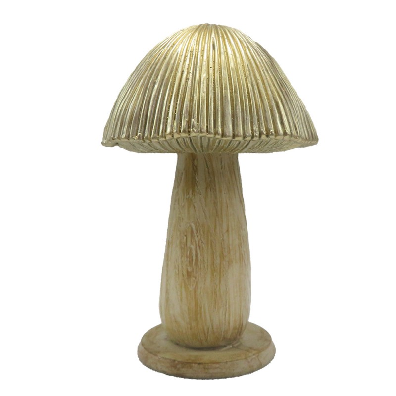 6PR4158 Décoration Champignon Ø 9x14 cm Marron Plastique