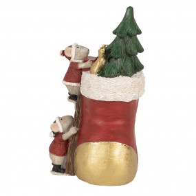 26PR4176 Kerstdecoratie met LED-verlichting Laars 14x10x19 cm Rood Kunststof Muis