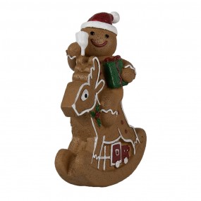 26PR4195 Décoration de Noël Bonhomme en pain d‘épice 11x5x12 cm Marron Plastique