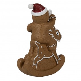 26PR4195 Décoration de Noël Bonhomme en pain d‘épice 11x5x12 cm Marron Plastique