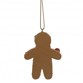 26PR4197 Christmas Ornament Gingerbread man 5x1x7 cm Brown Plastic Christmas Tree Decorations