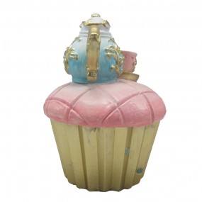 26PR4216 Decoratie Cupcake Ø 11x15 cm Roze Kunststof