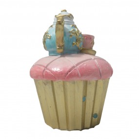 26PR4217 Decoratie Cupcake Ø 8x11 cm Roze Kunststof