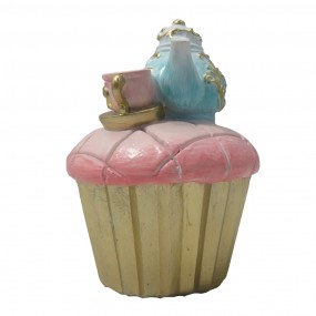 26PR4217 Decoratie Cupcake Ø 8x11 cm Roze Kunststof