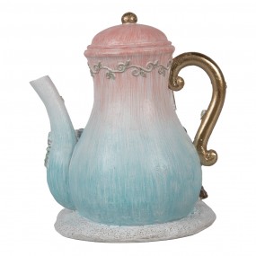 26PR4218 Decorative House with LED Teapot 15x12x16 cm Blue Pink Plastic Mouse