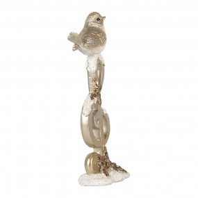 26PR4227 Decorative Figurine Bird 6x5x16 cm Beige Plastic