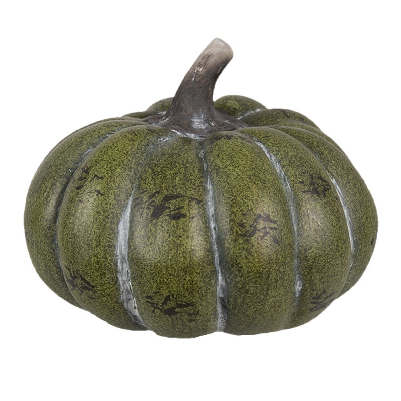 6CE1761 Decorazione Zucca Ø 14x10 cm Verde Ceramica