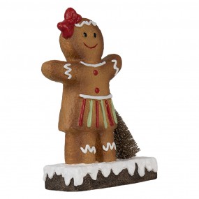 26CE1773 Christmas Decoration Gingerbread man 15x7x21 cm Brown Ceramic