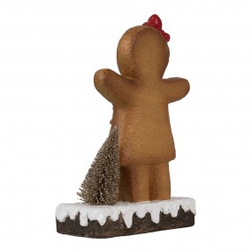 26CE1773 Kerstdecoratie Gingerbread man 15x7x21 cm Bruin Keramiek