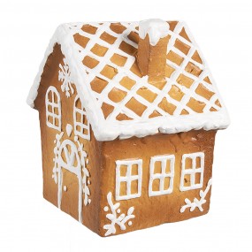 26CE1806 Gingerbread house 14x12x15 cm Brown Ceramic Gingerbread house