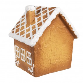 26CE1806 Gingerbread house 14x12x15 cm Brown Ceramic Gingerbread house