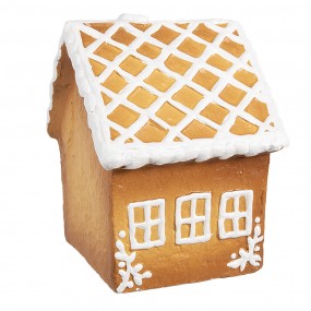 26CE1806 Gingerbread house 14x12x15 cm Brown Ceramic Gingerbread house