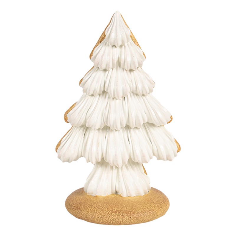 6PR4242 Décoration de Noël Sapins de Noël 13x10x21 cm Beige Plastique