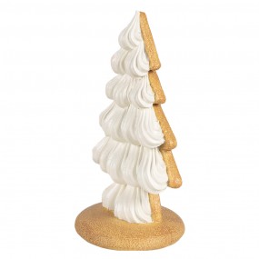 26PR4242 Christmas Decoration Christmas Trees 13x10x21 cm Beige Plastic