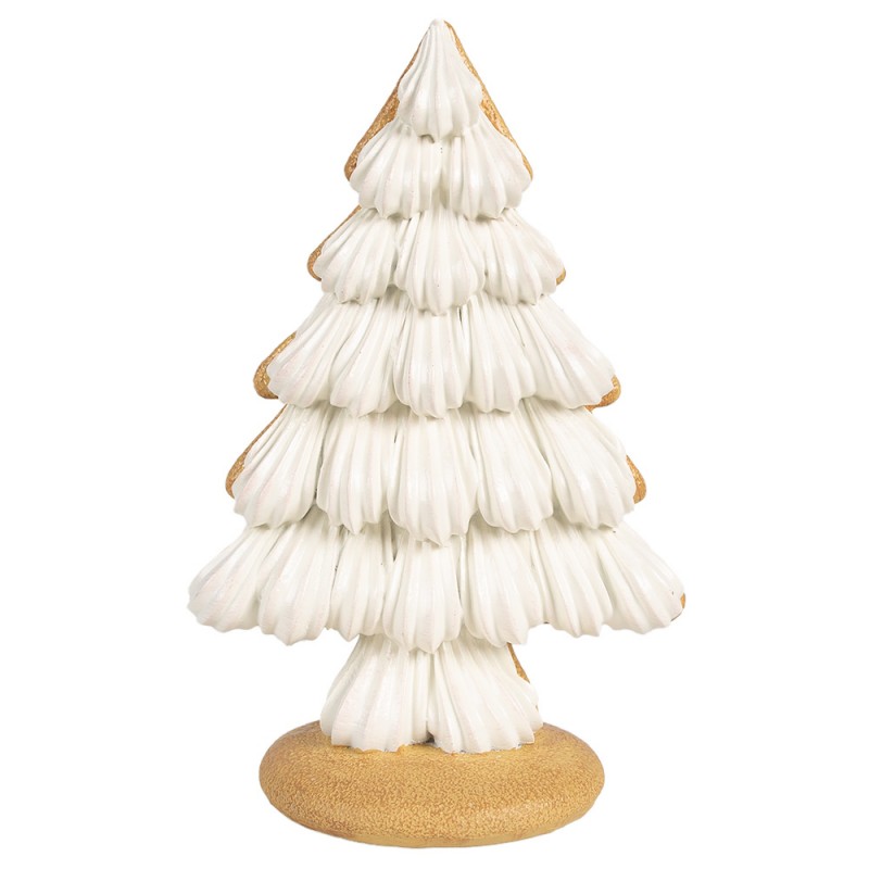 6PR4243 Décoration de Noël Sapin de Noël 17x11x26 cm Beige Plastique