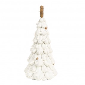 26PR4246 Décoration de Noël Sapin de Noël Ø 13x26 cm Blanc Plastique