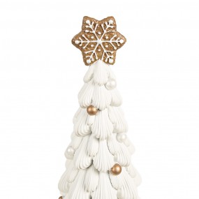 26PR4246 Christmas Decoration Christmas Tree Ø 13x26 cm White Plastic