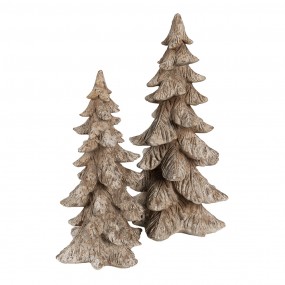 26PR4291 Décoration de Noël Sapin de Noël 19x18x36 cm Marron Plastique