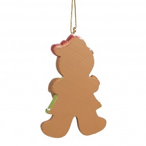 26PR4331 Christmas Ornament Gingerbread man  5x1x8 cm Brown Plastic Christmas Tree Decorations