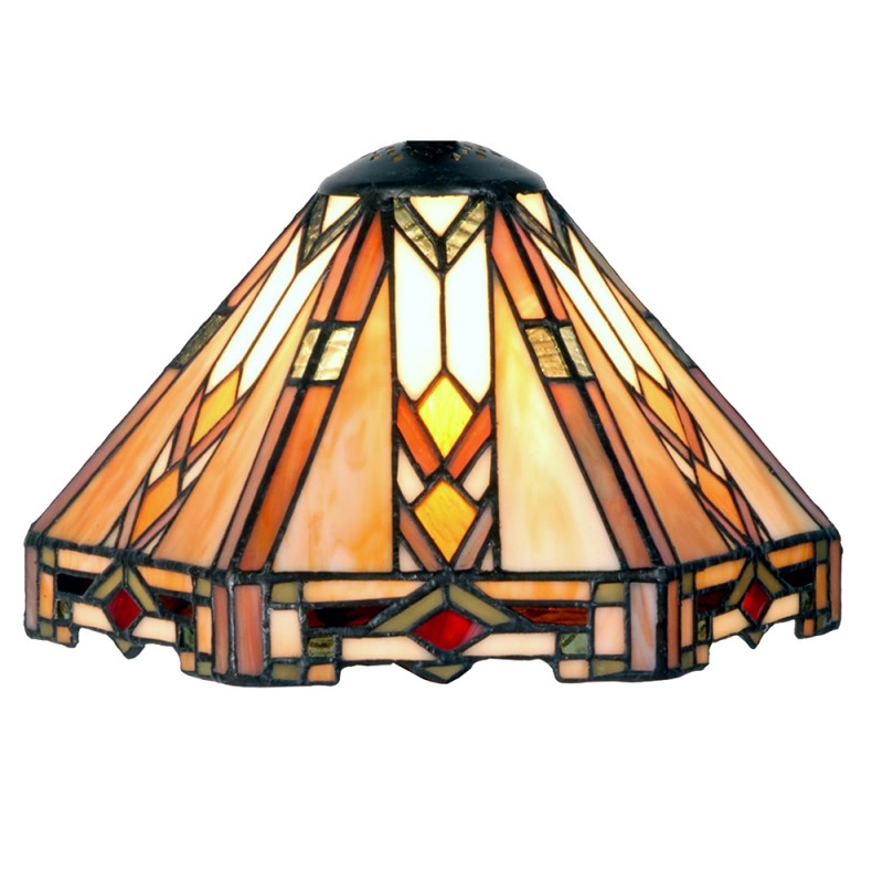 5LL-5596 Lampshade Tiffany Ø 25x25 cm Beige Glass