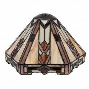 25LL-5596 Lampshade Tiffany Ø 25x25 cm Beige Glass