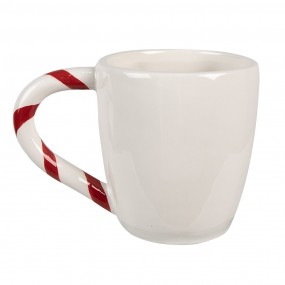 26CEMU0157 Mug 325 ml Blanc Rouge Céramique Bonhomme en pain d‘épice Gobelet