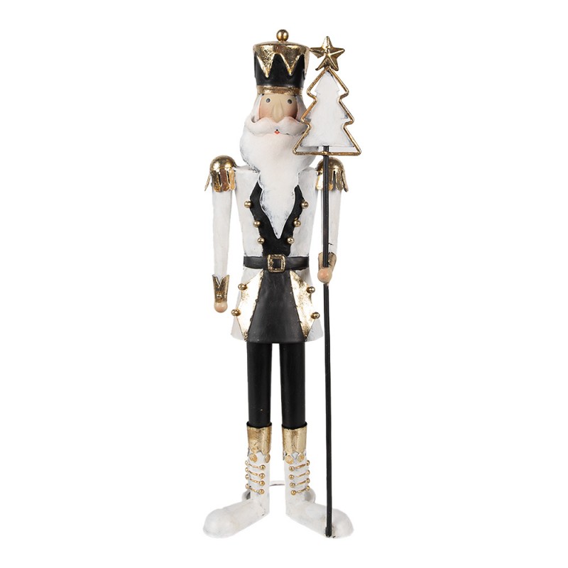 6Y5603 Christmas Decoration Nutcracker 36 cm Black White Iron