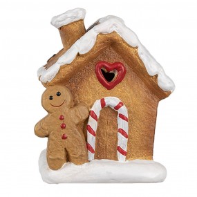 26CE1772 Gingerbread house 11x7x16 cm Brown Ceramic