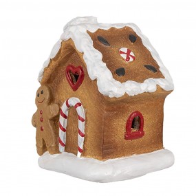 26CE1772 Gingerbread house 11x7x16 cm Brown Ceramic