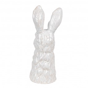 26CE1852 Vase Lapin 13x14x33 cm Blanc Céramique