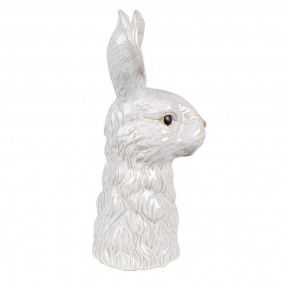 26CE1852 Vase Lapin 13x14x33 cm Blanc Céramique