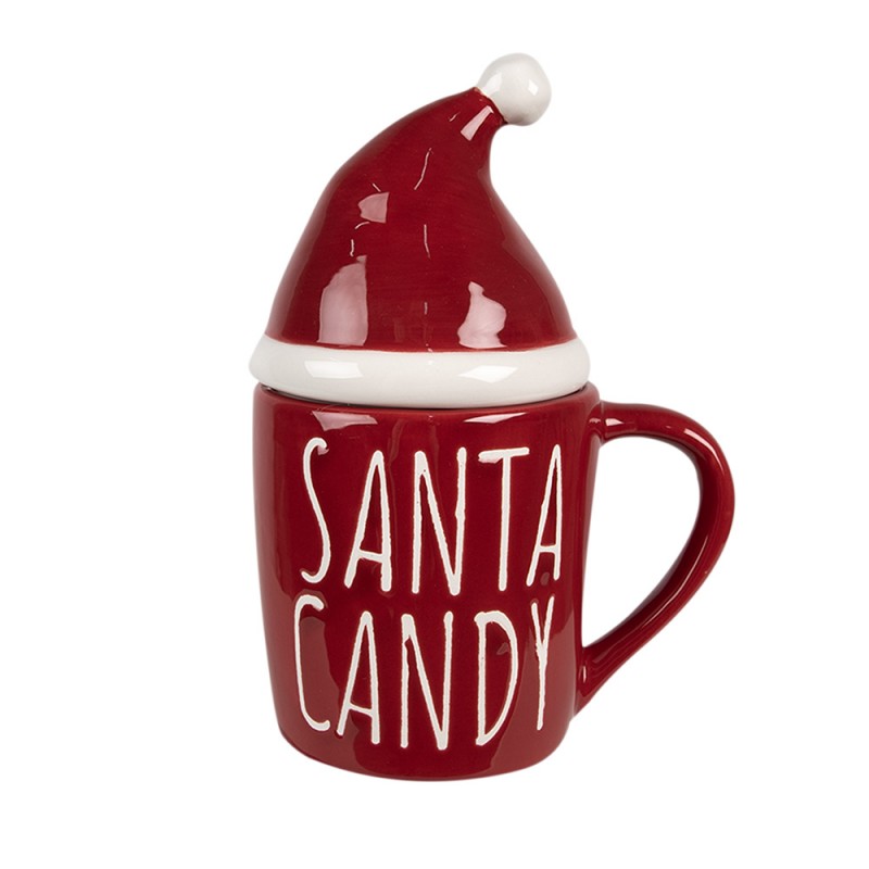 6CEMU0155 Mug Christmas hat 300 ml Red Ceramic Drinking Cup