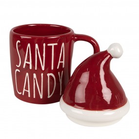 26CEMU0155 Mug Bonnet de Noël 300 ml Rouge Céramique Gobelet