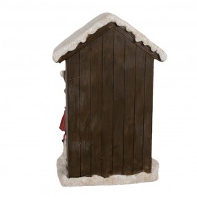 26PR4177 Christmas Decoration with LED Lighting House 13x10x20 cm Brown Plastic