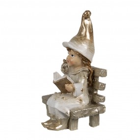 26PR4230 Decorative Figurine Gnome 9 cm Beige Plastic