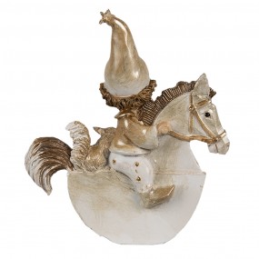 26PR4231 Statuetta decorativa Gnomo 11 cm Beige Plastica