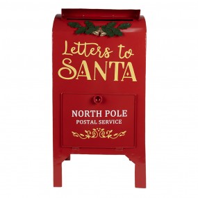 25Y1262 Christmas Decoration Mailbox 33x26x67 cm Red Iron