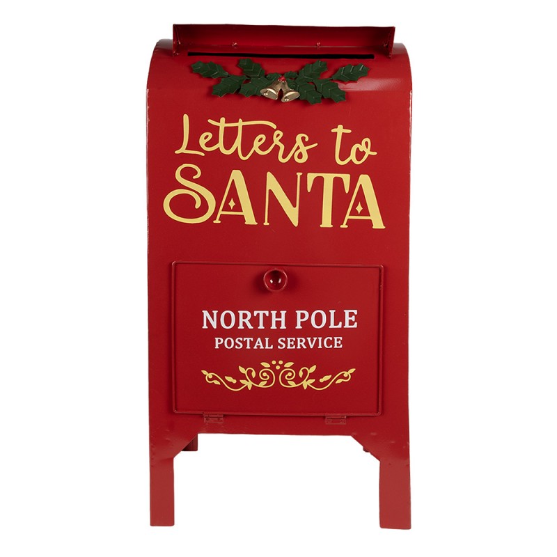 5Y1262 Décoration de Noël Boîte aux lettres 33x26x67 cm Rouge Fer