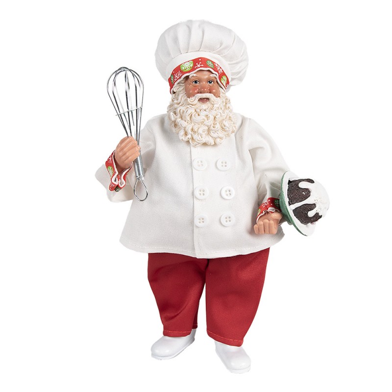 65584 Figure de Noël Père Noël 27 cm Blanc Rouge Plastique