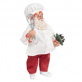 265584 Christmas Decoration Figurine Santa Claus 27 cm White Red Plastic