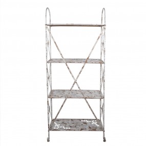 25Y1242 Wall Rack 76x47x177 cm White Brown Iron Garden Rack