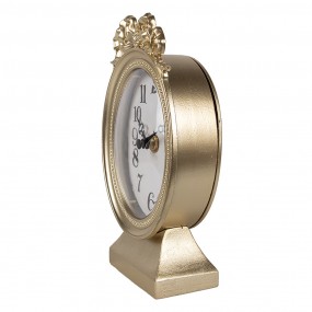 26KL0823 Table Clock 18 cm Gold colored Iron Glass