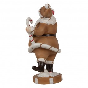 26PR4276 Christmas Decoration Figurine Santa Claus 20 cm Brown White Plastic