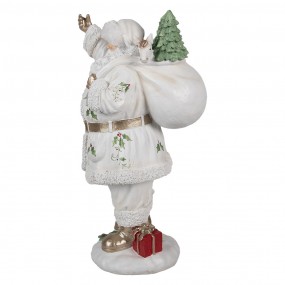 26PR4295 Christmas Decoration Figurine Santa Claus 43 cm White Plastic