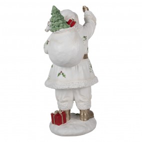 26PR4295 Christmas Decoration Figurine Santa Claus 43 cm White Plastic