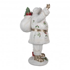 26PR4295 Christmas Decoration Figurine Santa Claus 43 cm White Plastic