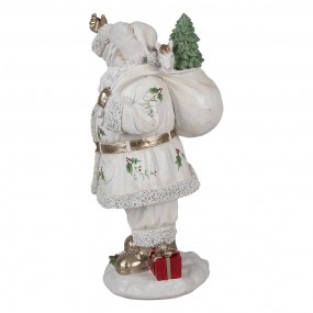 26PR4296 Christmas Decoration Figurine Santa Claus 31 cm White Plastic